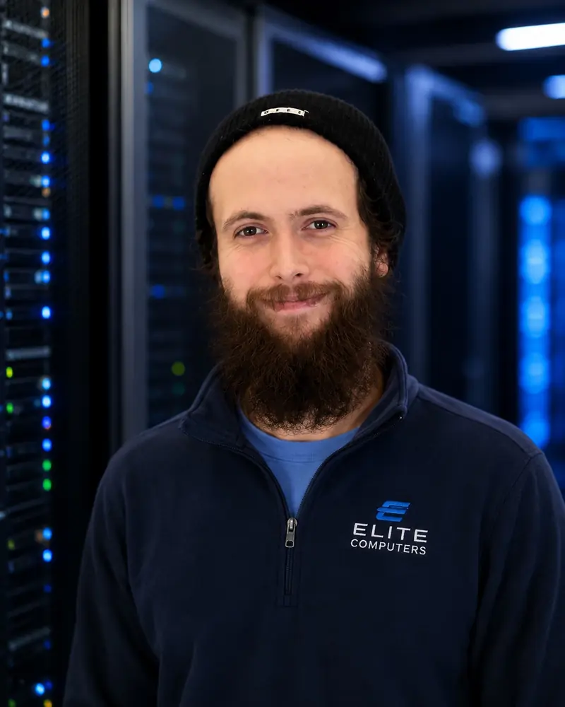Noah R., Support Specialist and Help Desk team member at Elite Computers